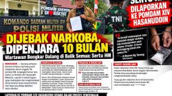 Oknum Anggota TNI Inisial HM Resmi Dilaporkan Ke Pomdam Makassar Dengan Kasus Berupaya Melenyapkan Oknum Wartawan